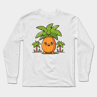 Life With Papaya Juicy Fruit Art Long Sleeve T-Shirt